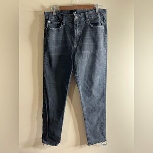 Gap jeans black size 10/30 tall raw hem